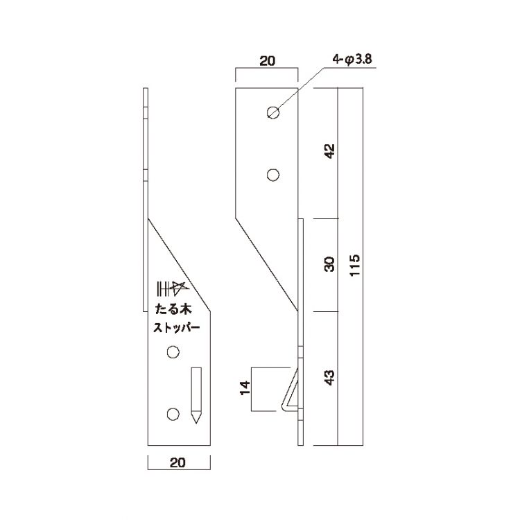 BX Kaneshin たる木クランプ・II 40×210 - 5
